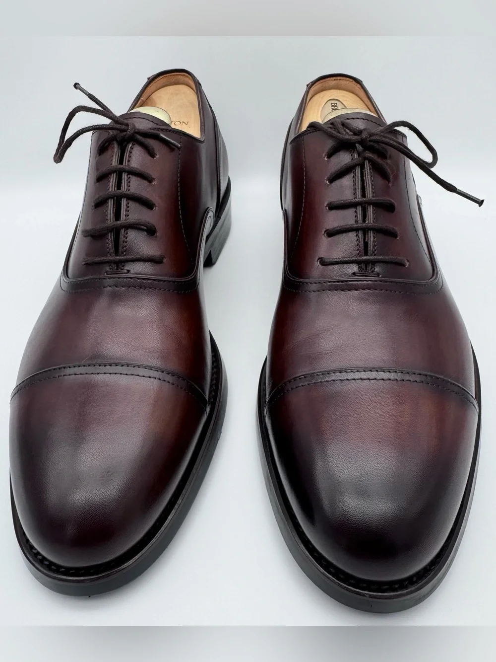 Magnanni Arcade Tabaco Leather Cap Toe Oxford Shoes Men EU 41 US 8 Made In Spain